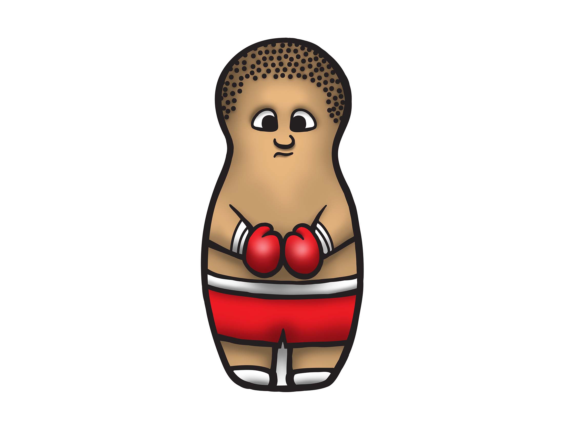 Matroesjka bokser illustratie