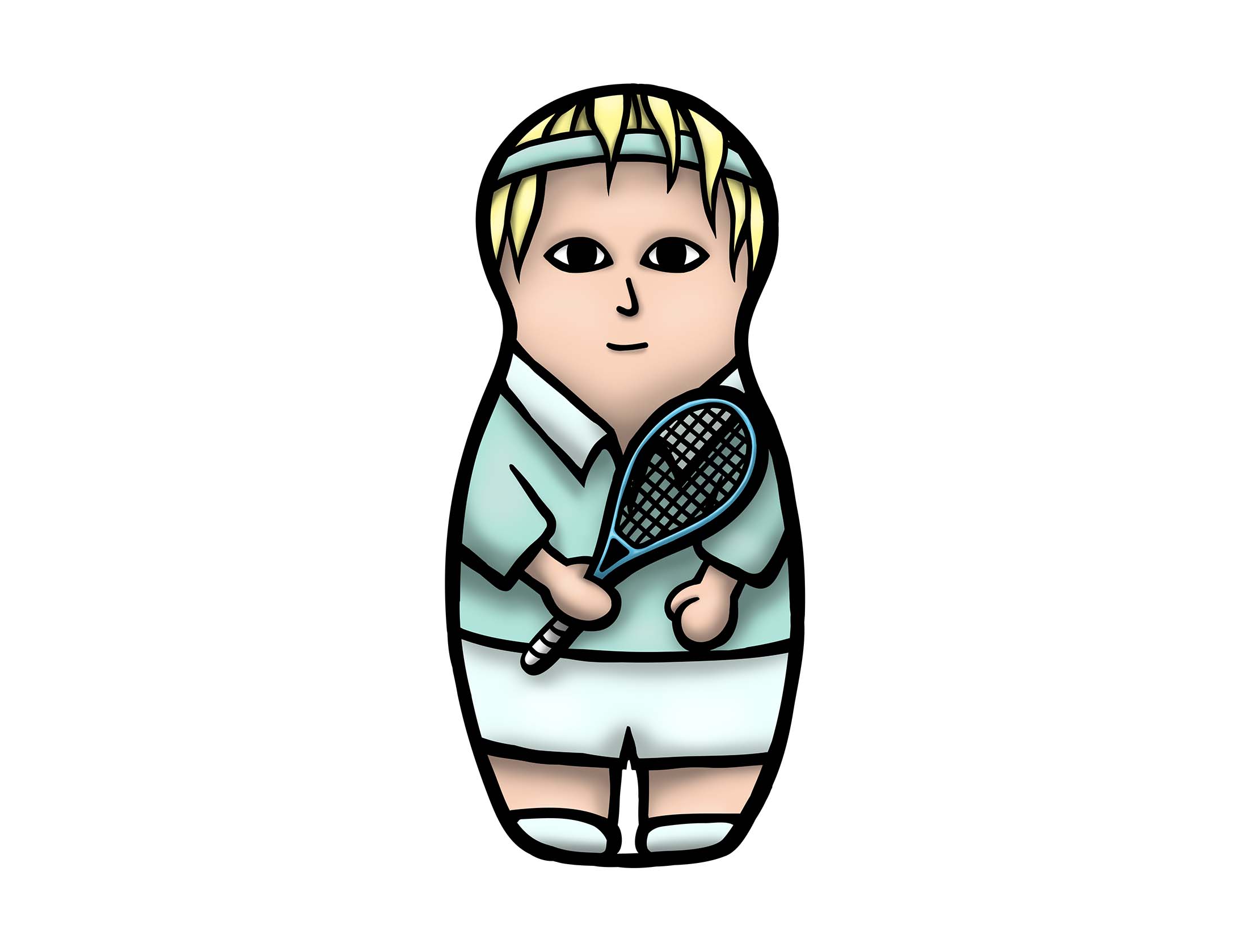 Matroesjka tennisser illustratie