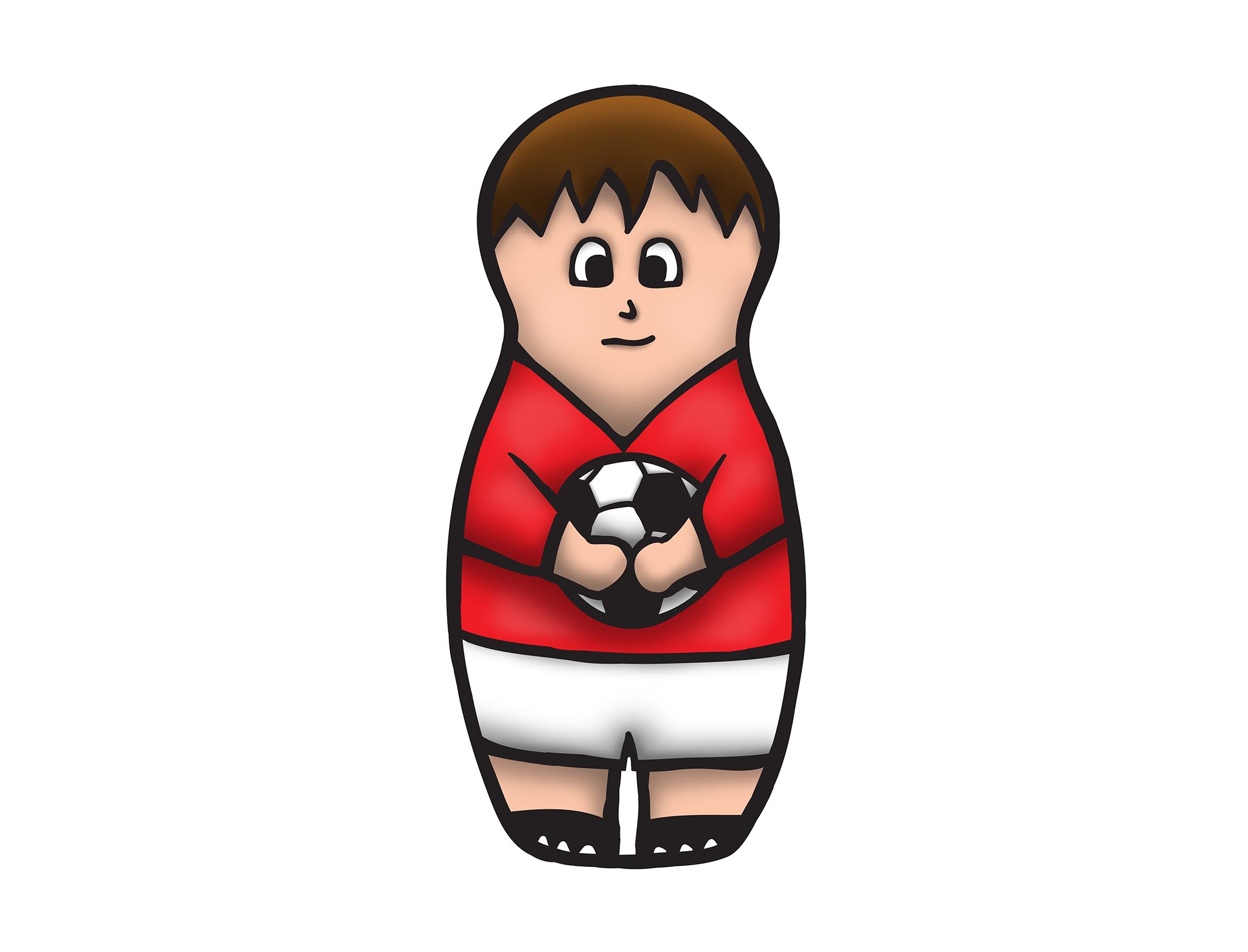 Matroesjka voetballer illustratie