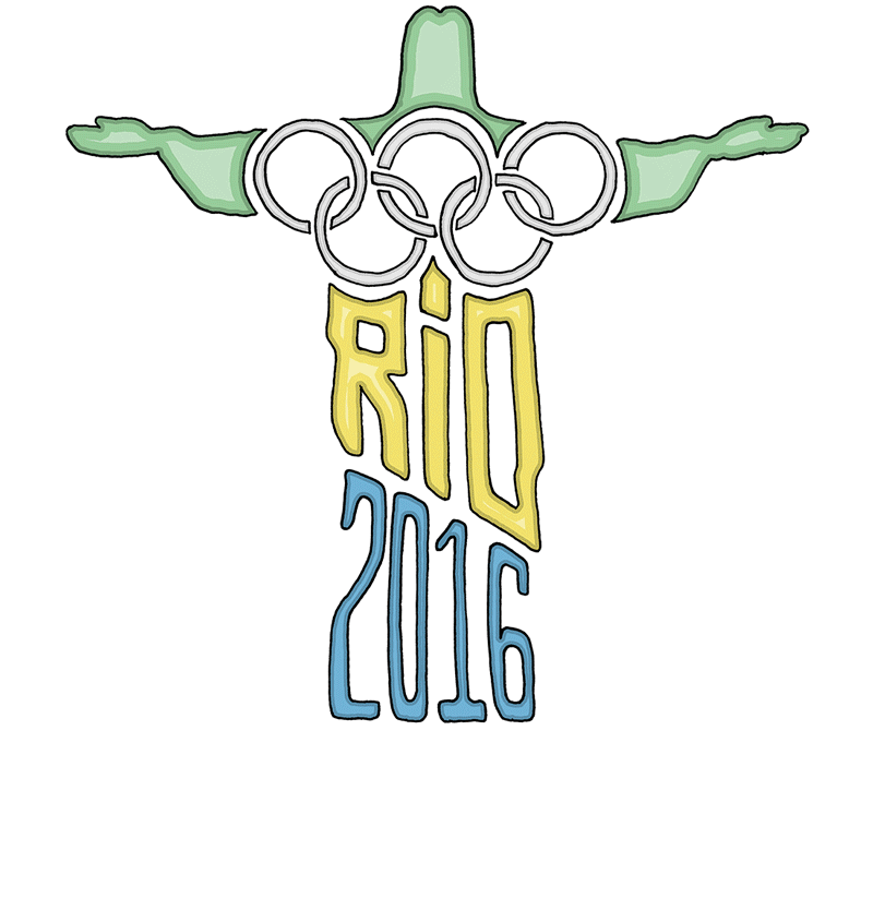 Stock illustraties Rio 2016 Christusbeeld Olympisch